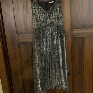 Silver Metallic Evening Dress